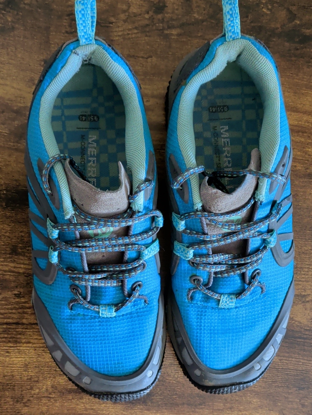 Merrell Blue and Gray Women's Trail Sneakers